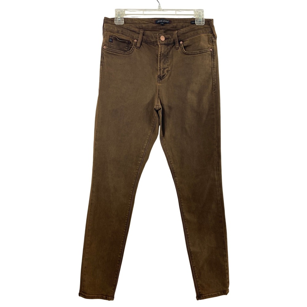Dear John Brown Denim Jeans‎ Womens Size 28 Giselle Skinny Stretch Mid Rise